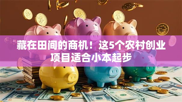 藏在田间的商机！这5个农村创业项目适合小本起步