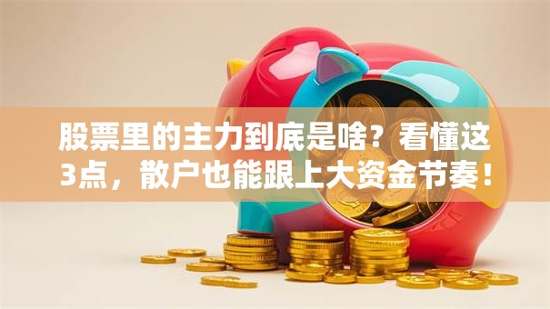 股票里的主力到底是啥？看懂这3点，散户也能跟上大资金节奏！