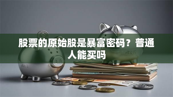 股票的原始股是暴富密码？普通人能买吗