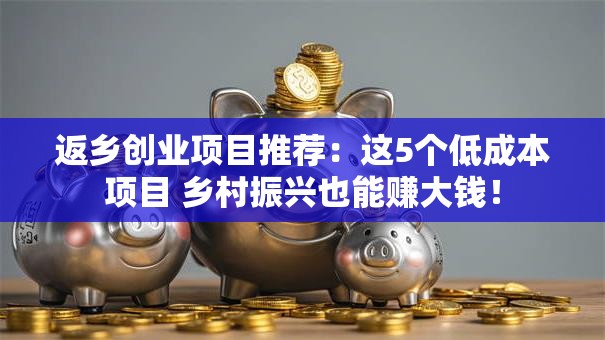 返乡创业项目推荐：这5个低成本项目 乡村振兴也能赚大钱！