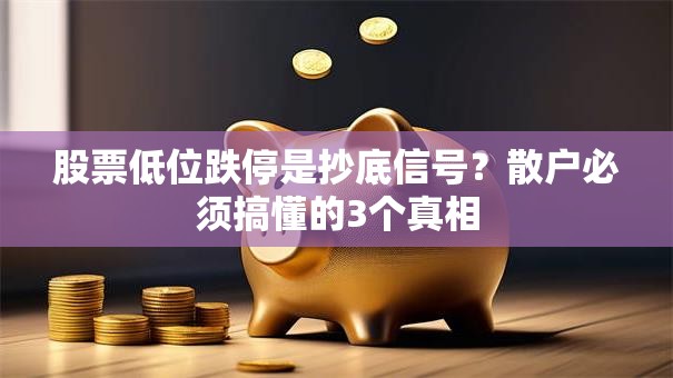 股票低位跌停是抄底信号？散户必须搞懂的3个真相