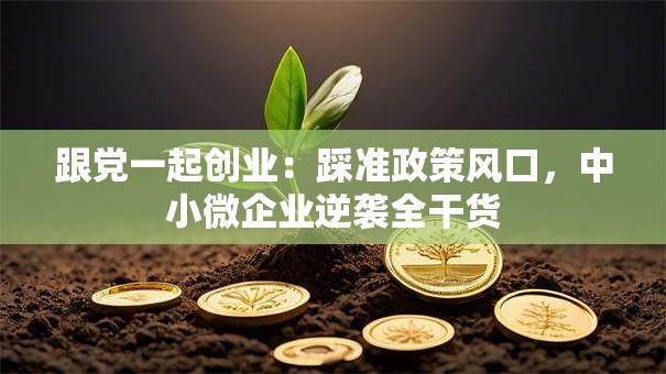 跟党一起创业：踩准政策风口，中小微企业逆袭全干货