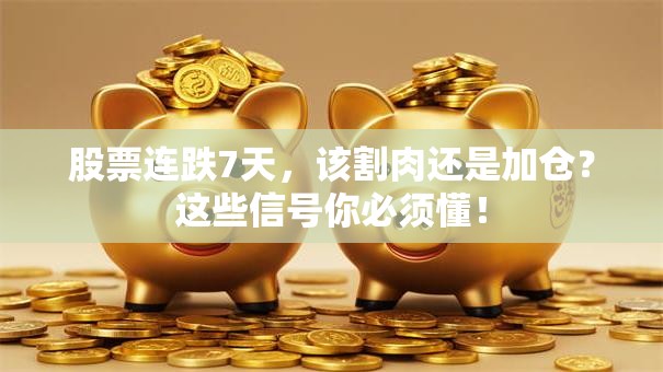 股票连跌7天，该割肉还是加仓？这些信号你必须懂！