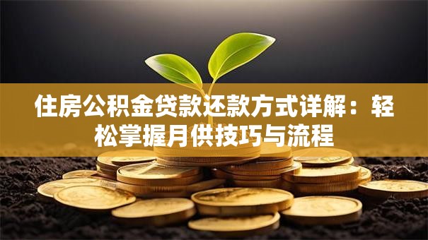 住房公积金贷款还款方式详解：轻松掌握月供技巧与流程