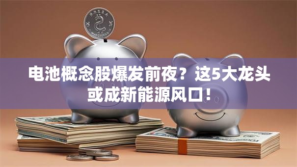 电池概念股爆发前夜？这5大龙头或成新能源风口！