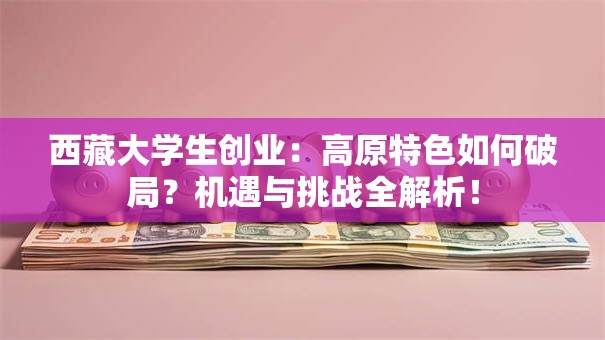 西藏大学生创业：高原特色如何破局？机遇与挑战全解析！
