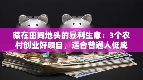 藏在田间地头的暴利生意：3个农村创业好项目，适合普通人低成本翻身