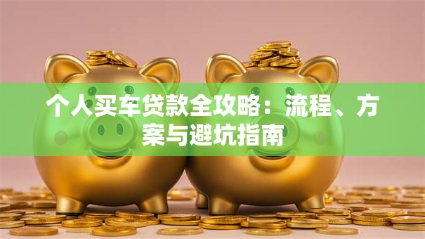 个人买车贷款全攻略：流程、方案与避坑指南
