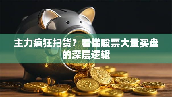 主力疯狂扫货？看懂股票大量买盘的深层逻辑