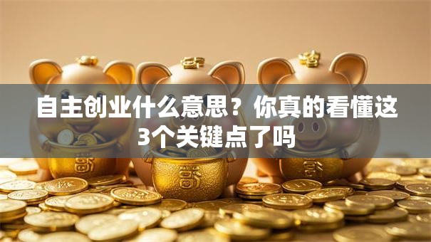 自主创业什么意思？你真的看懂这3个关键点了吗