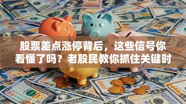 股票差点涨停背后，这些信号你看懂了吗？老股民教你抓住关键时机