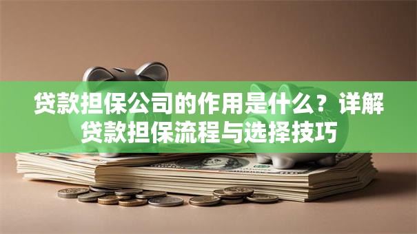 贷款担保公司的作用是什么？详解贷款担保流程与选择技巧