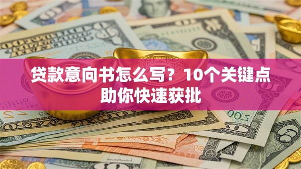 贷款意向书怎么写？10个关键点助你快速获批