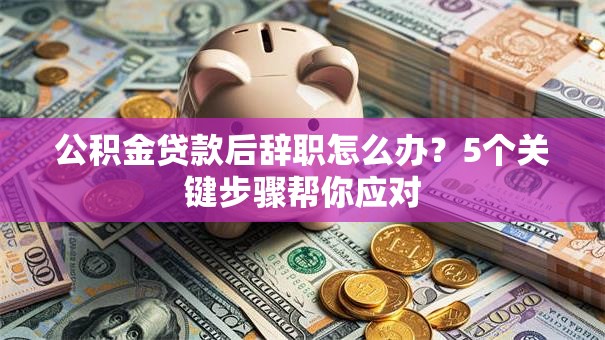 公积金贷款后辞职怎么办？5个关键步骤帮你应对