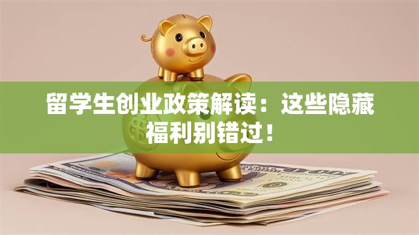 留学生创业政策解读：这些隐藏福利别错过！