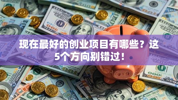 现在最好的创业项目有哪些？这5个方向别错过！