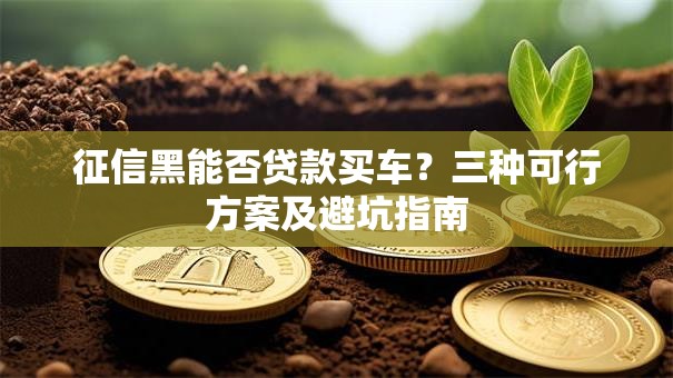 征信黑能否贷款买车？三种可行方案及避坑指南