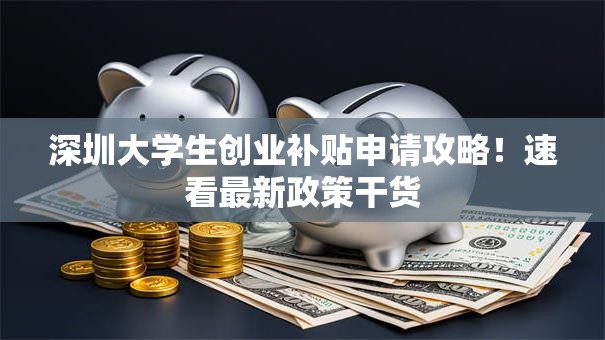 深圳大学生创业补贴申请攻略！速看最新政策干货