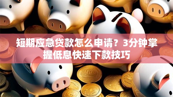 短期应急贷款怎么申请？3分钟掌握低息快速下款技巧