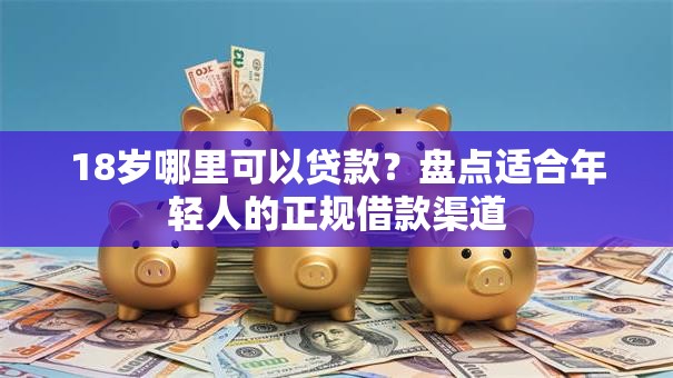 18岁哪里可以贷款？盘点适合年轻人的正规借款渠道