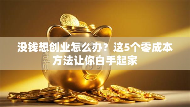 没钱想创业怎么办？这5个零成本方法让你白手起家