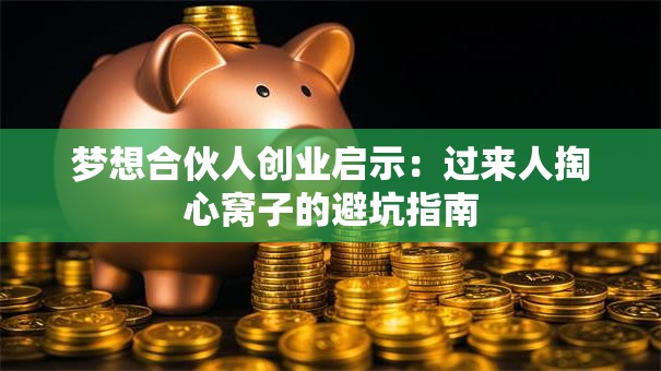 梦想合伙人创业启示：过来人掏心窝子的避坑指南
