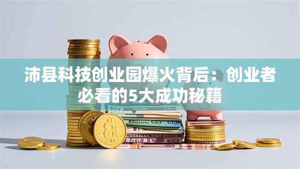 沛县科技创业园爆火背后：创业者必看的5大成功秘籍