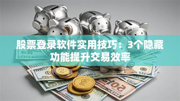 股票登录软件实用技巧：3个隐藏功能提升交易效率