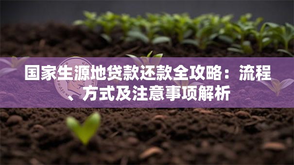 国家生源地贷款还款全攻略：流程、方式及注意事项解析