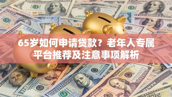 65岁如何申请贷款？老年人专属平台推荐及注意事项解析