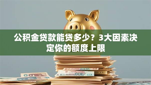 公积金贷款能贷多少？3大因素决定你的额度上限