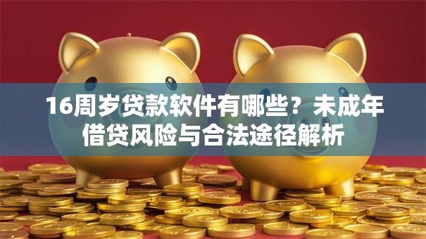 16周岁贷款软件有哪些？未成年借贷风险与合法途径解析