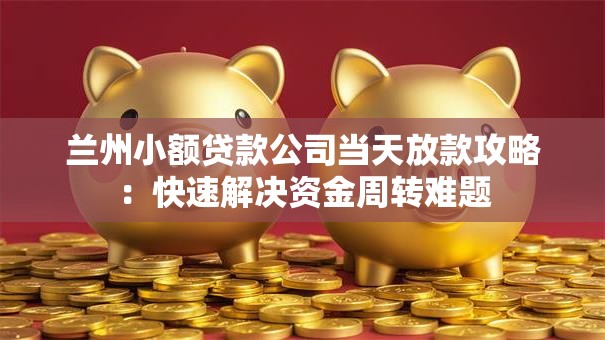 兰州小额贷款公司当天放款攻略：快速解决资金周转难题
