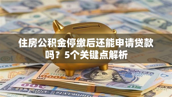 住房公积金停缴后还能申请贷款吗？5个关键点解析