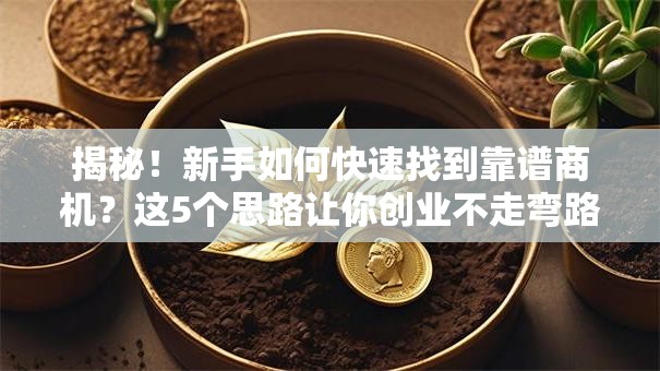 揭秘！新手如何快速找到靠谱商机？这5个思路让你创业不走弯路