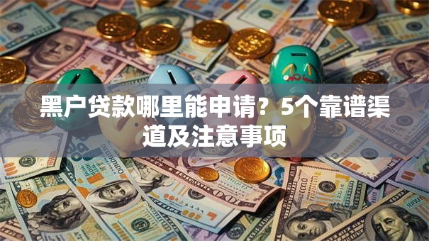 黑户贷款哪里能申请？5个靠谱渠道及注意事项