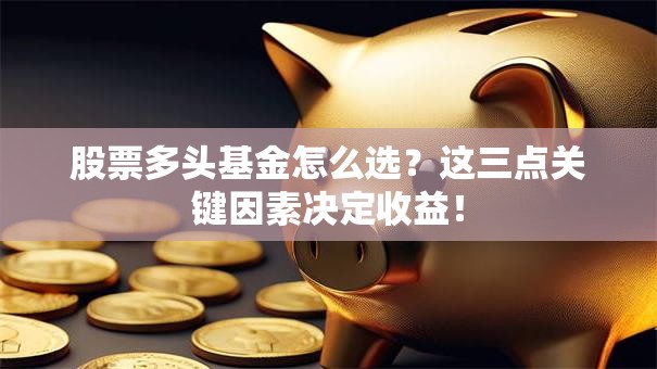 股票多头基金怎么选？这三点关键因素决定收益！