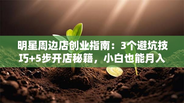 明星周边店创业指南：3个避坑技巧+5步开店秘籍，小白也能月入5万！