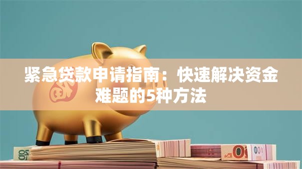 紧急贷款申请指南：快速解决资金难题的5种方法