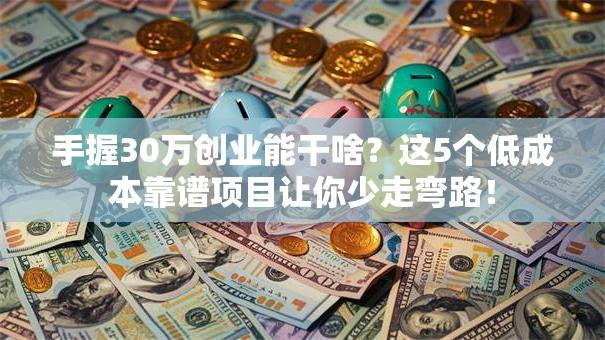 手握30万创业能干啥？这5个低成本靠谱项目让你少走弯路！