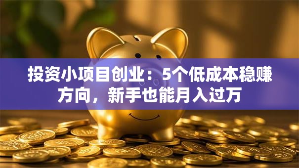 投资小项目创业：5个低成本稳赚方向，新手也能月入过万