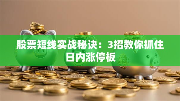 股票短线实战秘诀：3招教你抓住日内涨停板