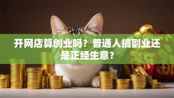 开网店算创业吗？普通人搞副业还是正经生意？