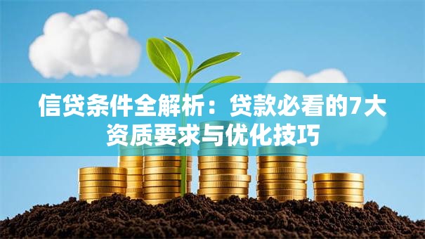 信贷条件全解析：贷款必看的7大资质要求与优化技巧