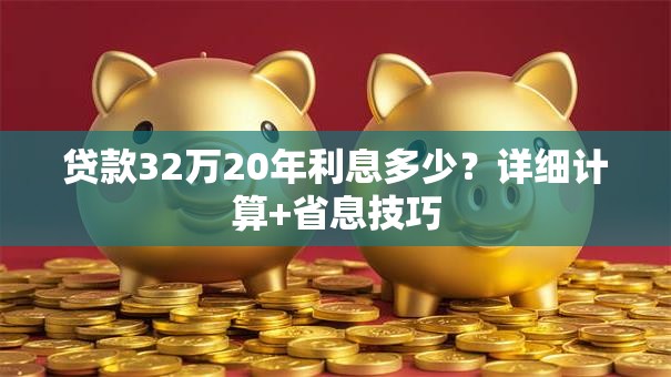 贷款32万20年利息多少？详细计算+省息技巧