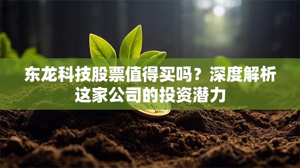 东龙科技股票值得买吗？深度解析这家公司的投资潜力