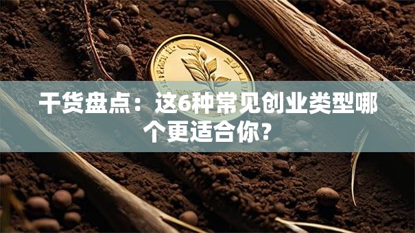 干货盘点：这6种常见创业类型哪个更适合你？