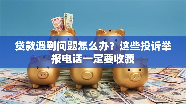 贷款遇到问题怎么办？这些投诉举报电话一定要收藏