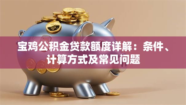 宝鸡公积金贷款额度详解：条件、计算方式及常见问题