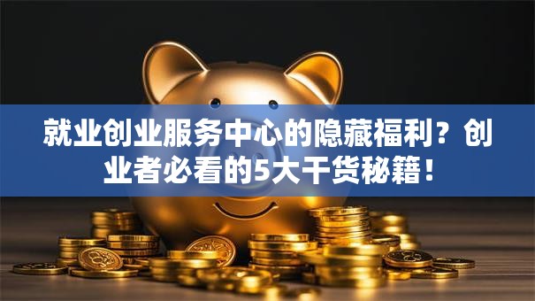 就业创业服务中心的隐藏福利？创业者必看的5大干货秘籍！